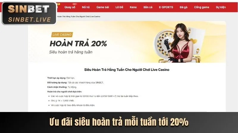 Thưởng chào mừng thành viên mới casino